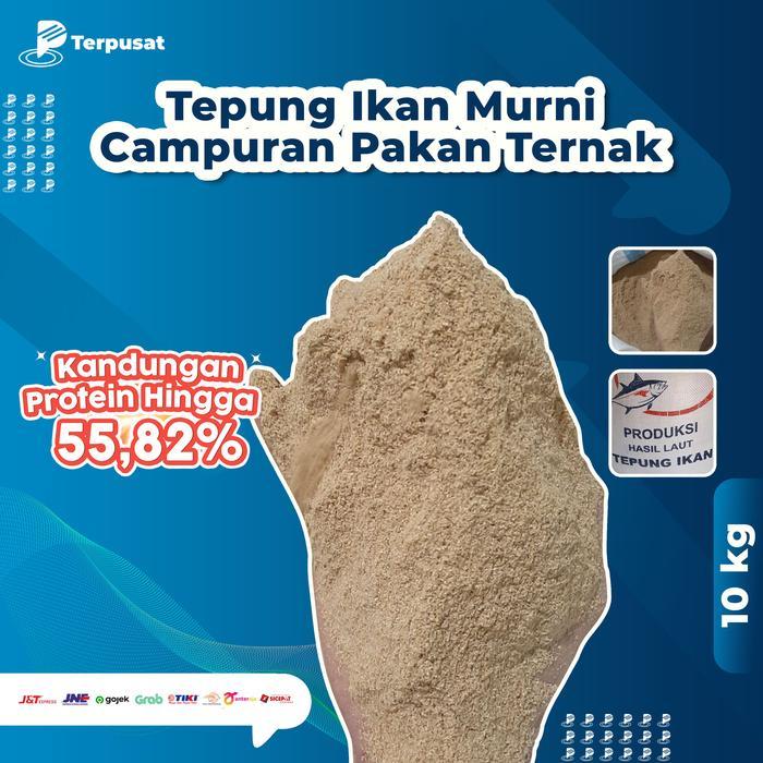 Per 10Kg Tepung Ikan Campuran Pakan Ternak Unggas Tinggi Protein untuk Pakan Ayam Kandungan Protein