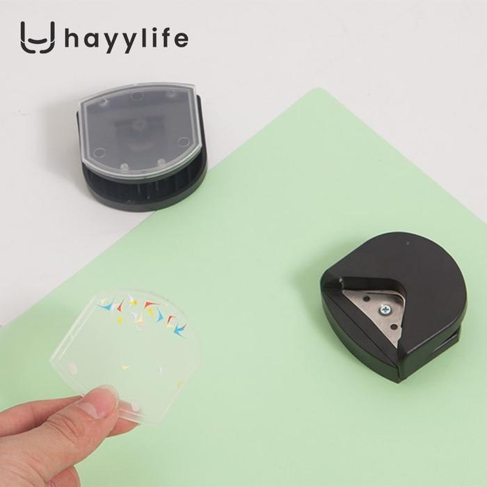 "New" HAYYLIFE Round Corner Cutter Stainless -Pemotong Kertas Pemotong Baja Kepala Manual Memotong