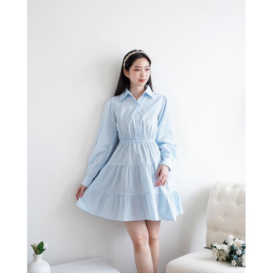 New Delila Dress / Dress Casual Wanita Pendek / Dress Katun Wanita Nyaman / Gaun Polos / Dress Mini