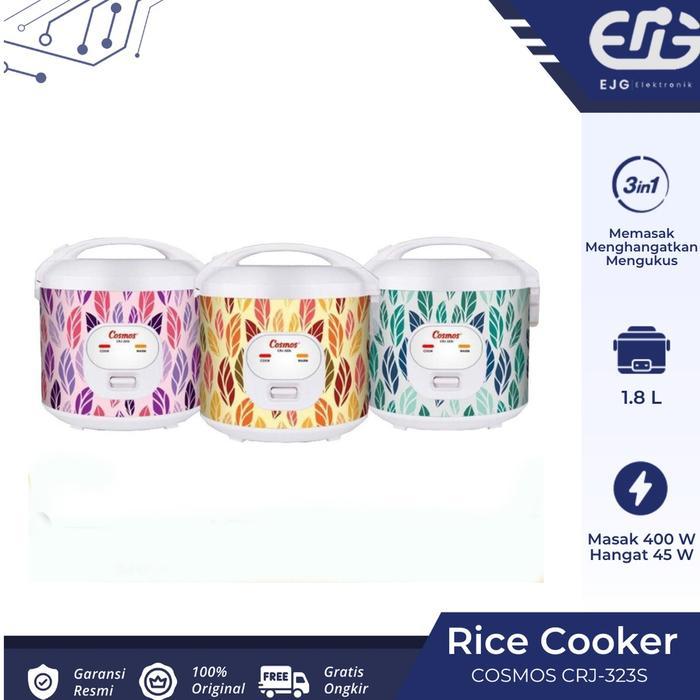 Rice Cooker Magic Com Cosmos Crj-323 S / Crj-323S / Crj 323 S Sso Ssv Swg Kapasitas 1.8 Liter
