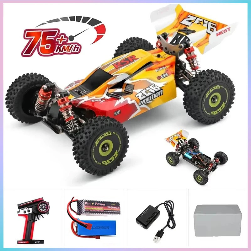 WLtoys 144010 144001 75KM/H 2.4G RC Car Brushless 4WD Electric High Speed Off-Road Remote Control