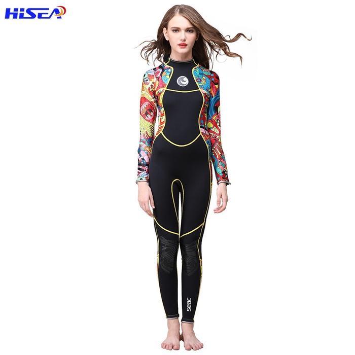 M007 wetsuit wanita hisea 3mm divingsuit woman neoprene