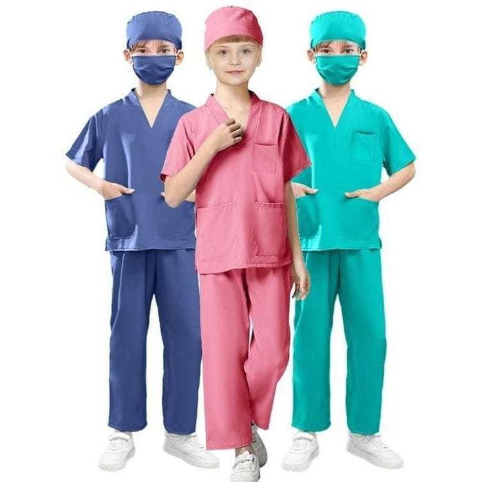 TERBARU ANAQYKU - Baju Profesi Anak Dokter bedah Seragam scrub dokter untuk anak SCRUB KIDS