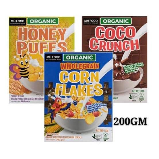 Mh Food Organic Honey Puffs / Coco Crunch / Corn Flakes 200G