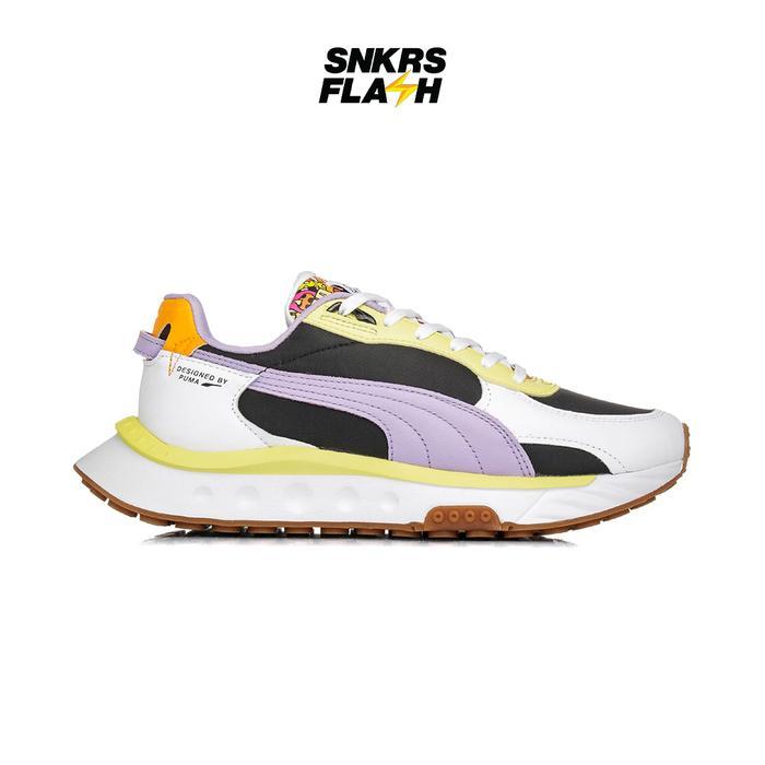 Sepatu Casual Pria PUMA WILD RIDER ROMERO BRITTO WHITE LIME - 38109701