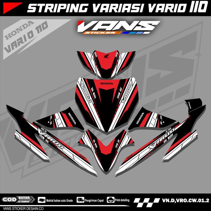 Decal Sticker vario 110 full body karbu,lis variasi motor vario 110