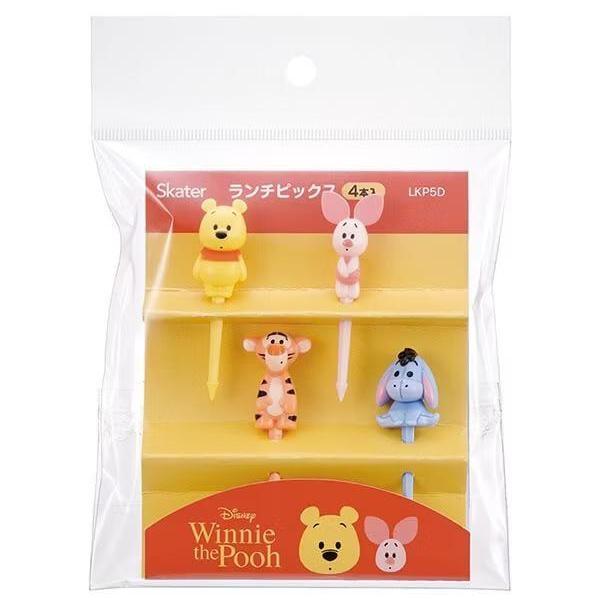 Lunch Picks Skater Winnie The Pooh 4P Set