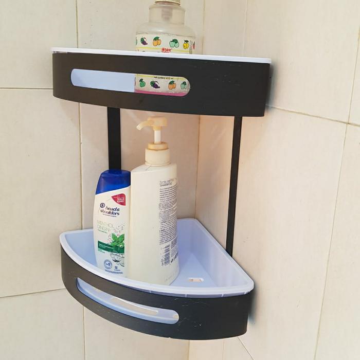 Tempat sabun /sampo rak sabun /sampo stainless dan plastik ABS