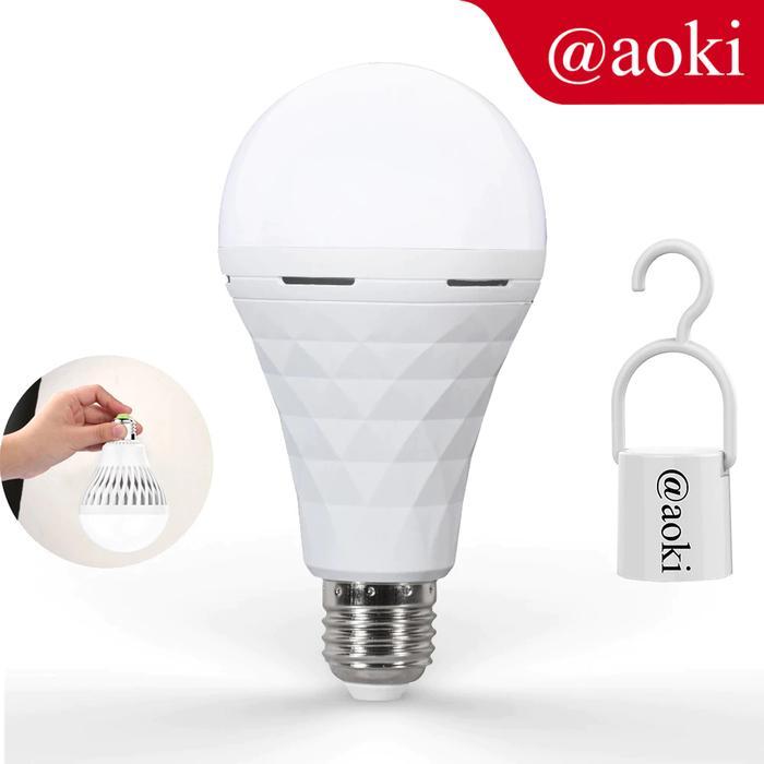 Aoki - Lampu Bohlam Led Ac/Dc New Crystal Darurat Emergency Lamp Baterai Downlight Gantung Saklar