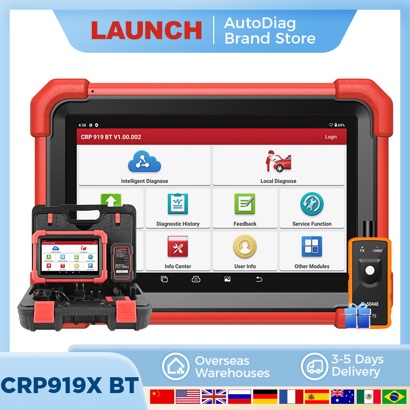 LAUNCH X431 CRP919X BT Wireless Bluetooth Diagnostic Tool OBD2 Car Scanner 2025 Bidirectional