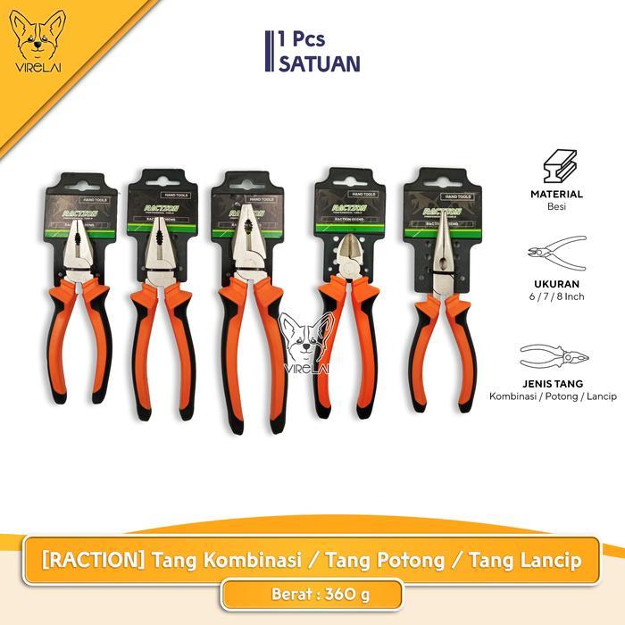 Deli Tools - Tang Kombinasi / Tang Potong / Tang Lancip 6 / 7 / 8 Inch