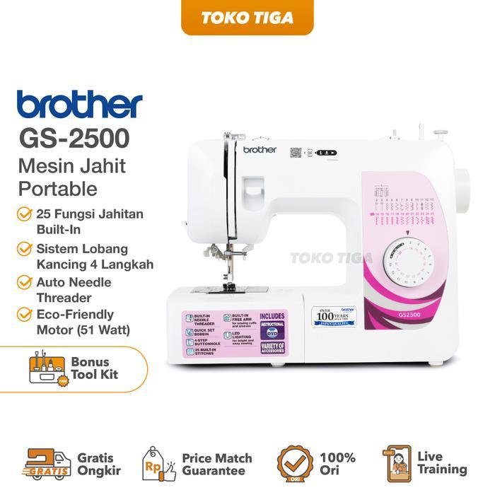 Mesin Jahit BROTHER GS2500 / GS 2500 Portable Multifungsi