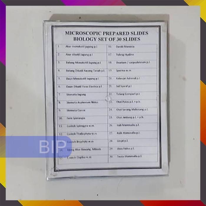 Preparat Biologi (Hewan & Tumbuhan), Set Isi 30Pcs Gercep
