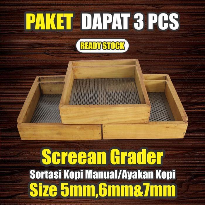 Screen Grader Sortasi Kopi Manual (Dapat 3 pcs)