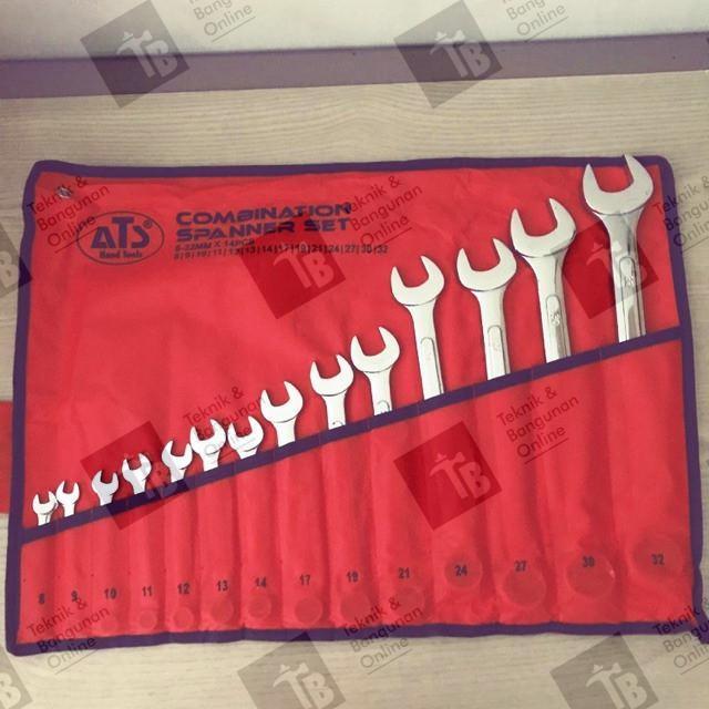 ATS Kunci Ring Pas SET 14 PCS ( 8 - 32 mm) / Combination Wrench set