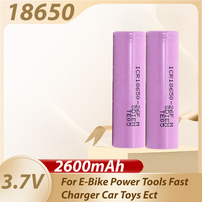 ICR18650-26F 2600mAh 3.7V Rechargeable Li-ion Battery for Power Bank, Flashlight, DIY Projects,