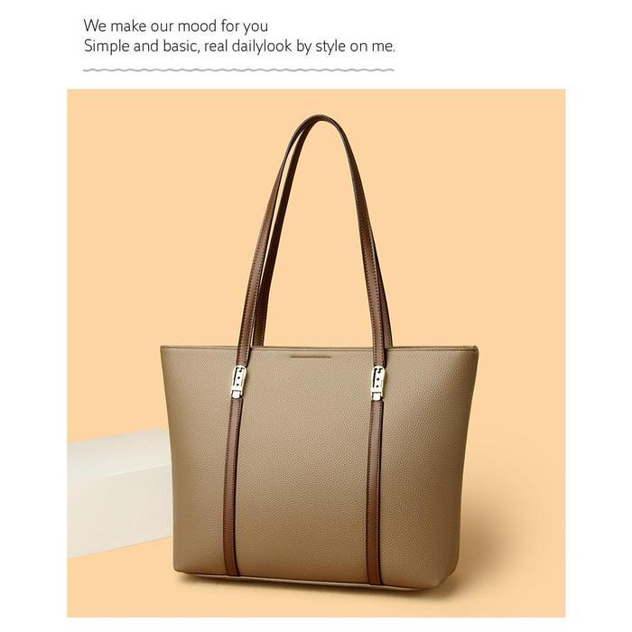 LYN EVER Totebag Wanita - Tote Bag Wanita Kerja - LE 573 Tas Bahu Wanita Premium, Simple, dan Elegan