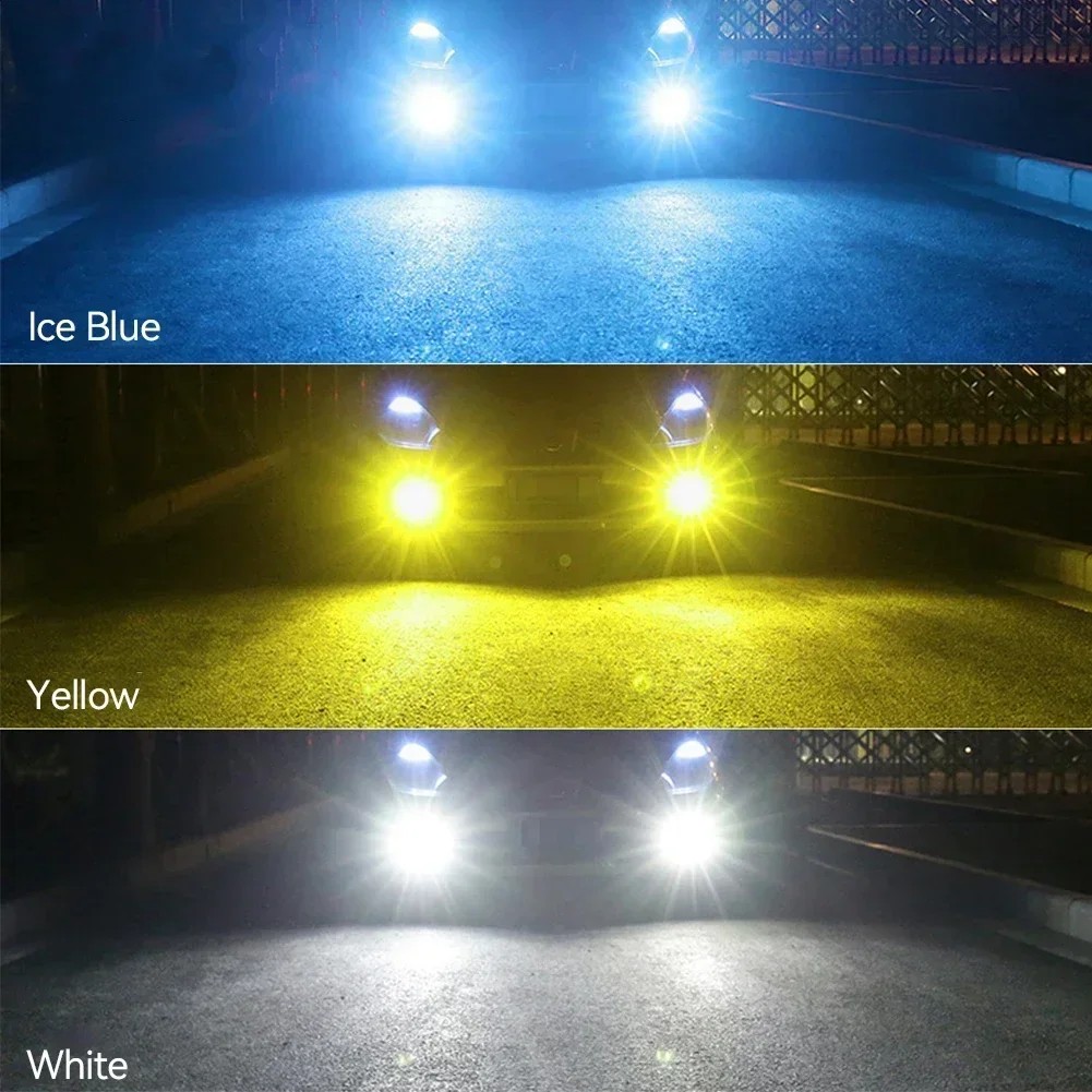 12V H7 H11 H8 H9 9006 HB4 Car Lens Headlight Led Fog Light Bulb LED Fog Lamp White Yellow Ice Blue