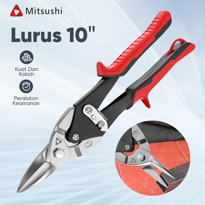 Mitsushi Gunting Baja Ringan Serbaguna 10 Inch Panjang 250mm/Gunting Holo Gunting Baja Ringan Tajam
