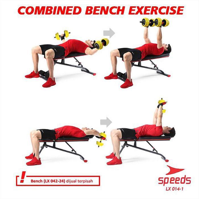 NEW PRODUK DUMBELL BARBEL SPEEDS SET 15 KG BARBEL SET MAX TIANG ANGKAT BEBAN FITNESS 014-1 THANKYOU