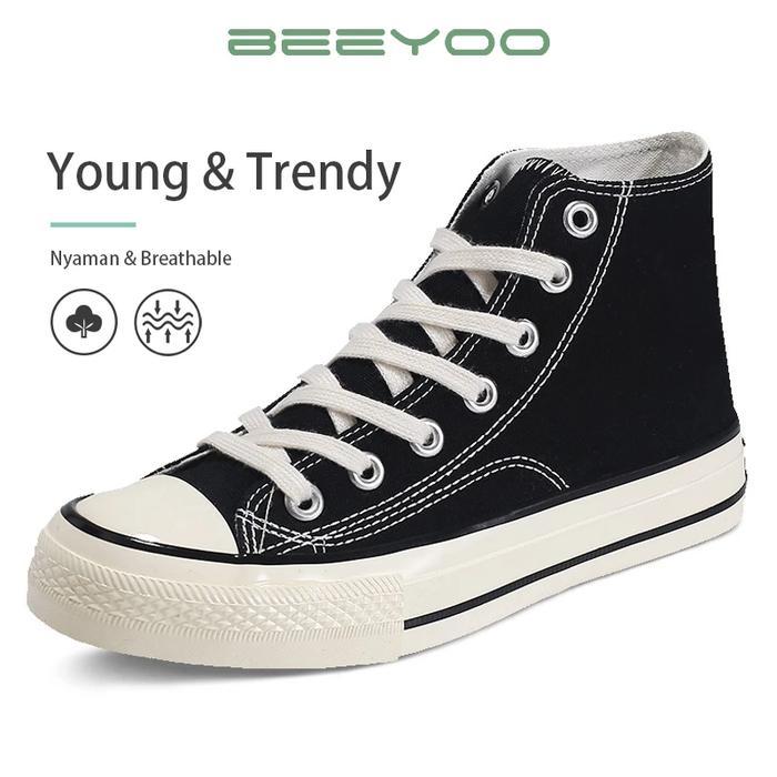 PVN Project Beeyoo Sepatu Sneakers Wanita Sport Shoes Sepatu Classic Tinggi Sepatu Sekolah Perempuan
