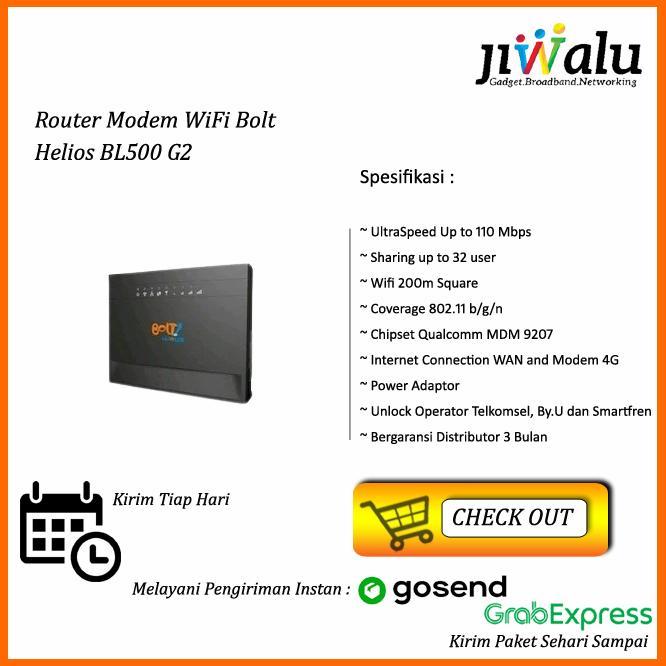 Modem Home Router Wifi 4G Bolt Helios G2 Bl500