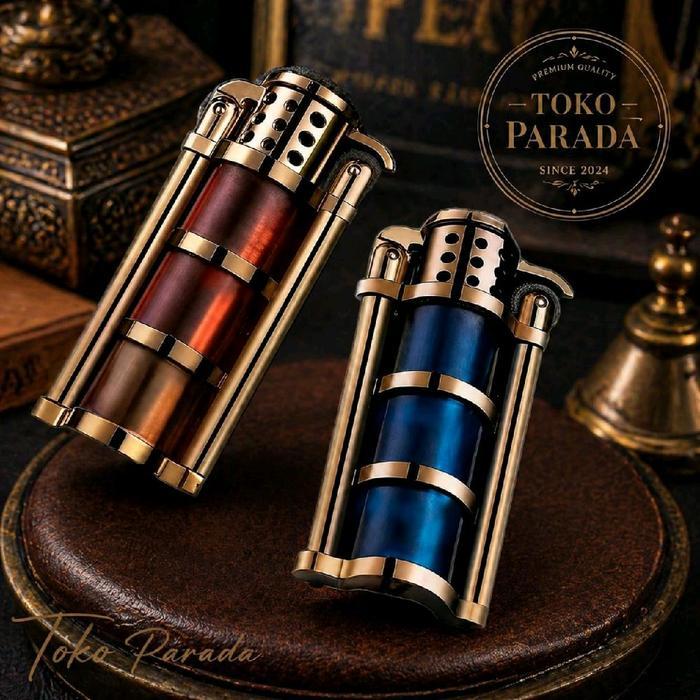 Aksesoris Pemantik GS Mini Lighter unik Gold Black Kekinian dutLighter