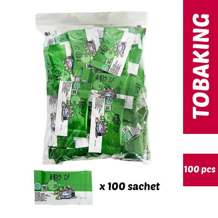 Wasabi Sachet Halal Isi 100 Saset Pasta Sushi Wasabi Paste