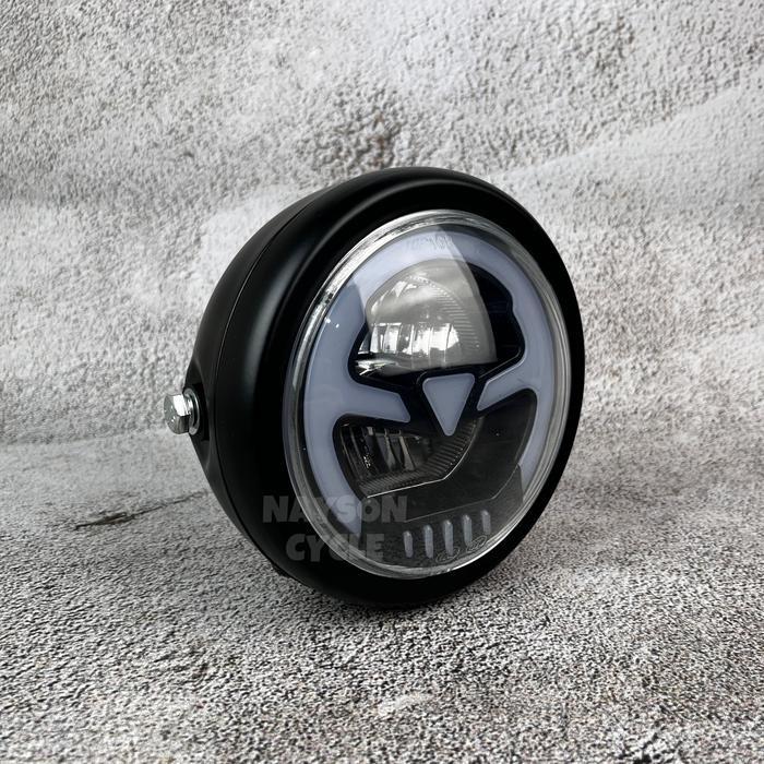 Daymaker Headlamp Lampu Depan Led 5.75 Inch Merian + Batok Motor W175 W250 Benelli Patagonian Eagle