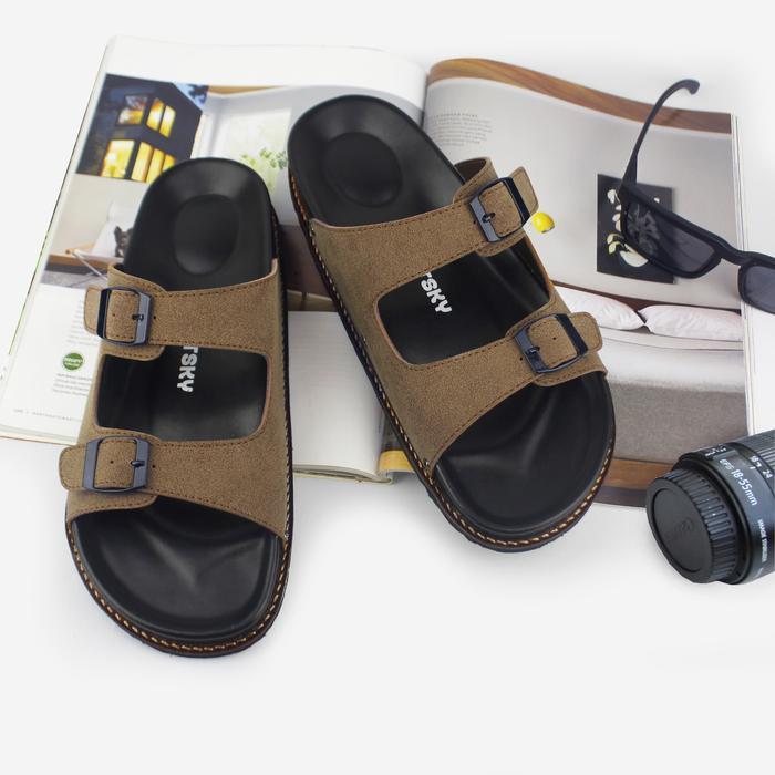 TERBARU Eight dream x footsky - Martis Brown - Sandal Casual Pria Wanita