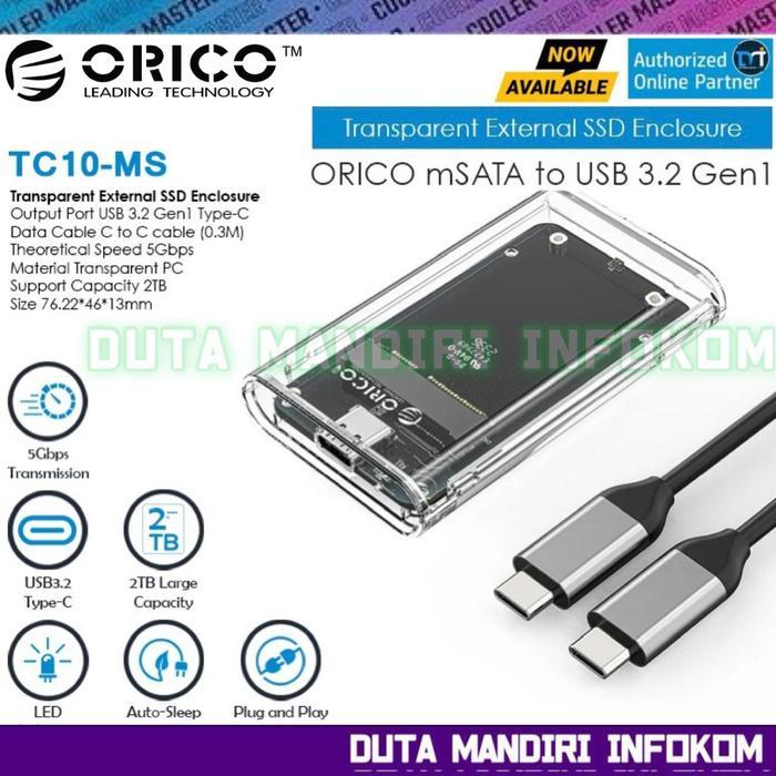 ORICO TC10 MS - mSATA to USB 3.2 Gen1 Transparent External SSD Enclosure
