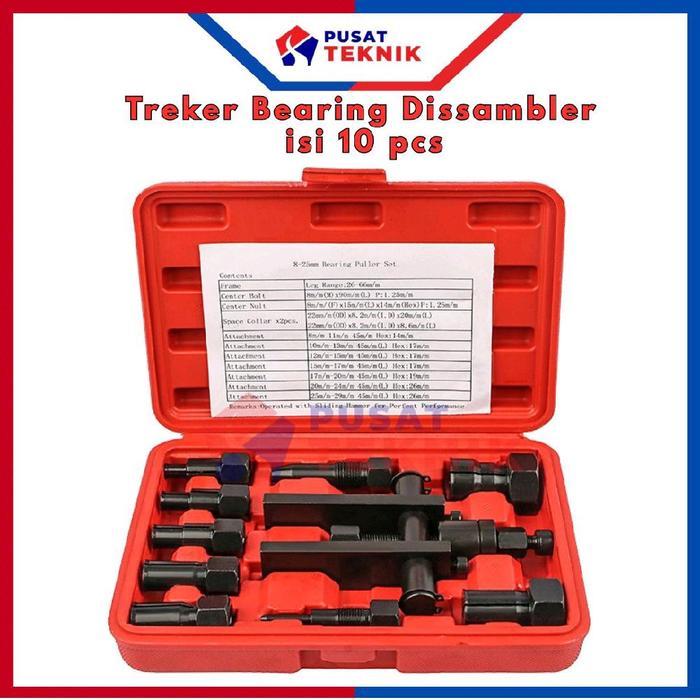 Treker Bearing 10 Pcs Treker Cabut Bearing Dalam 10pcs Bearing Puller + Box *