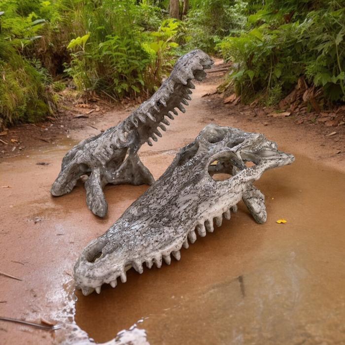READY STOCK Tengkorak Buaya Hiding Cave Hiasan Aquarium / Alligator Skull / Tempat Sembunyi Hewan