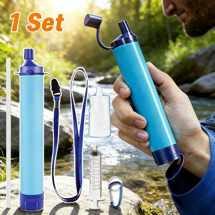1 Set Water Filter Straw Sedotan Penyaring Air Multifungsi Filter Air Minum Portable Outdoor Air