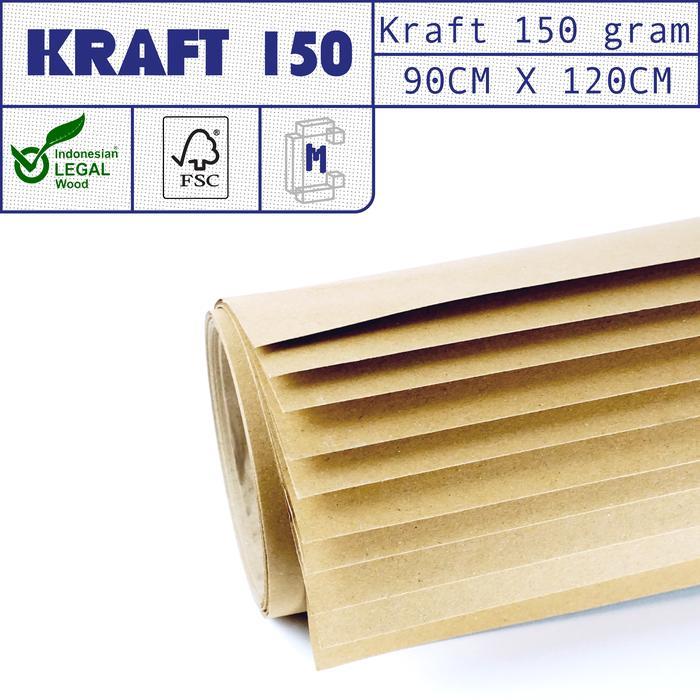 Kertas Plano / Kraft / Samson / Bahan Paper Bag 150 gram 90cm x 120 cm
