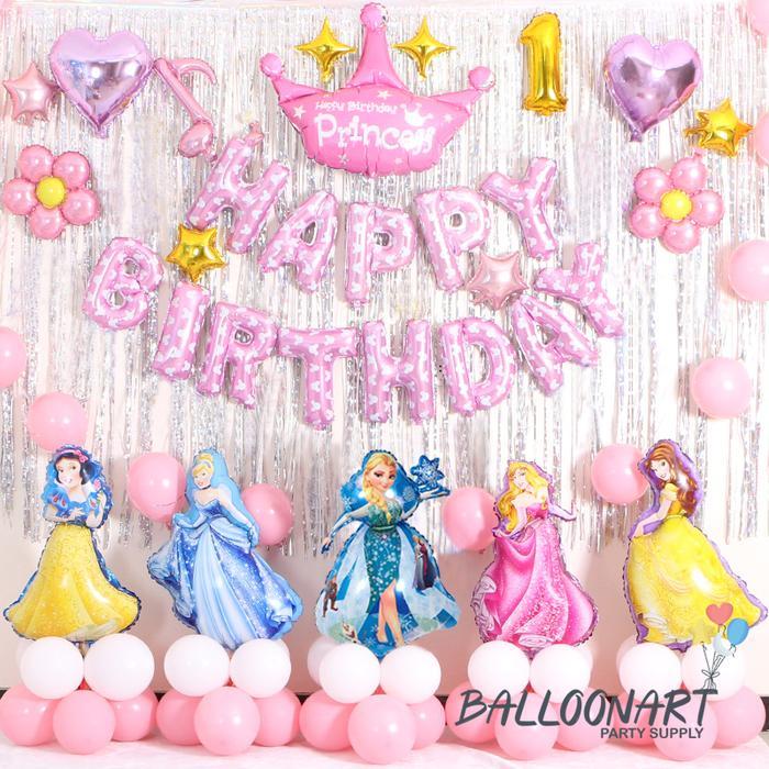 PRINCESS PREMIUM DEKORASI SET/BALON FOIL PRINCESS/DEKORASI ULANG TAHUN