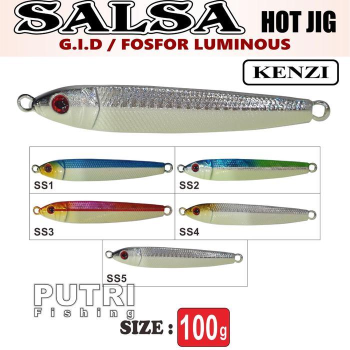KENZI SALSA METAL JIG 60gr 80gr 100gr pancing umpan Lure - Warna 100 GRAM Spesifikasi SS4