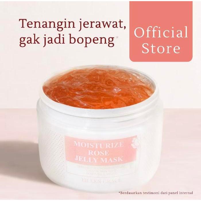 EILEEN GRACE - Moisturize ROSE JELLY Mask 300ml Masker Wajah Jerawat Bruntus Bopeng Bekas Jerawat