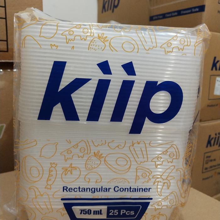 [25 PCS] FOOD CONTAINER 750ML KIIP THINWALL/KOTAK MAKAN PLASTIK 750ML