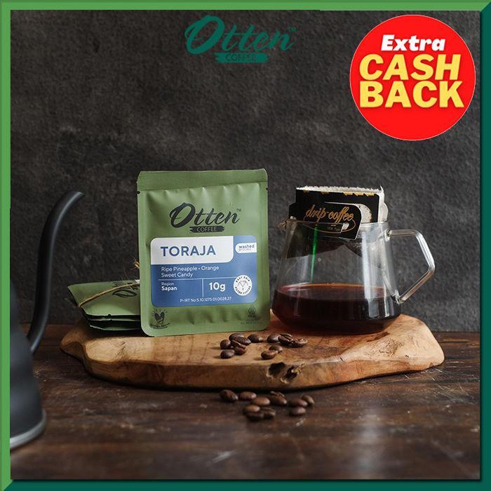 Kopi Drip Coffee 10G Arabica Toraja Sapan (4 Sachet) - Otten Coffee Terlaris