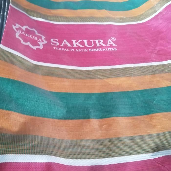 Terpal Plastik Sakura Salur Pelangi Tarpaulin Plastic [Custom]