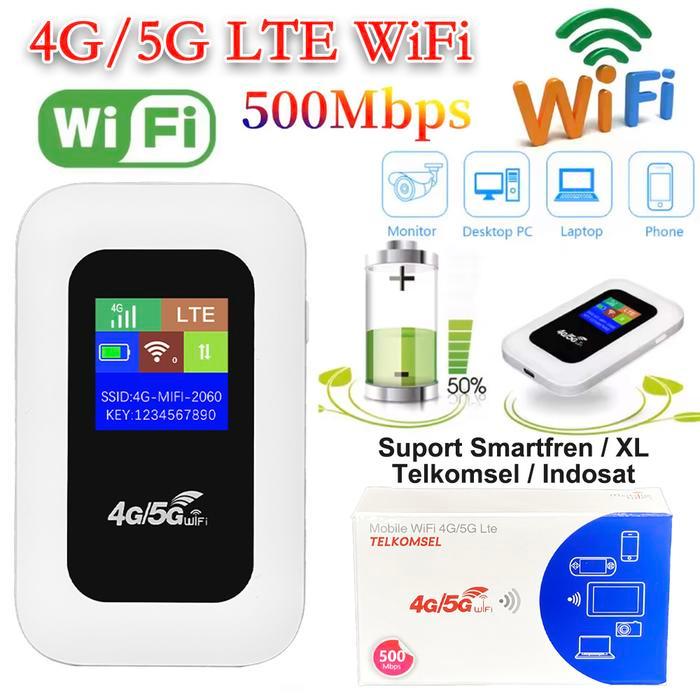 4G/5G 500Mbps 2100mAh Portable Mobile WiFi Modem 5G LTE Mobile WiFi Router support all Operator