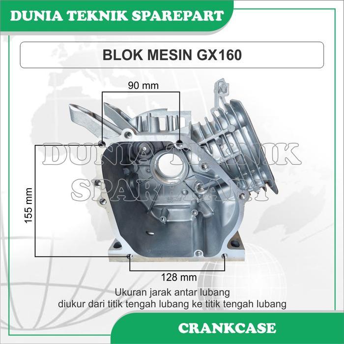 GX160 Blok mesin / Cylinder block / Crankcase untuk mesin penggerak