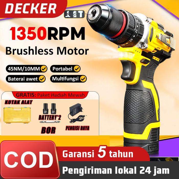 Krisbow - 899Vf Mesin Bor Baterai 3 In 1 Tangan Cordless Drill Battery Bor Drills 27Pcs Kit