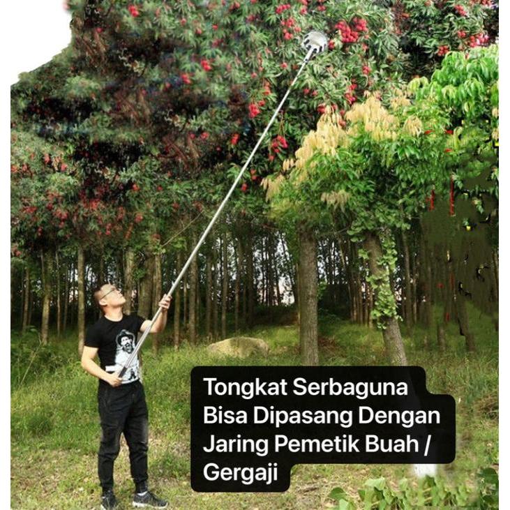 TONGKAT 6 METER PEMETIK BUAH TELESKOPIK SERBAGUNA DENGAN SABIT