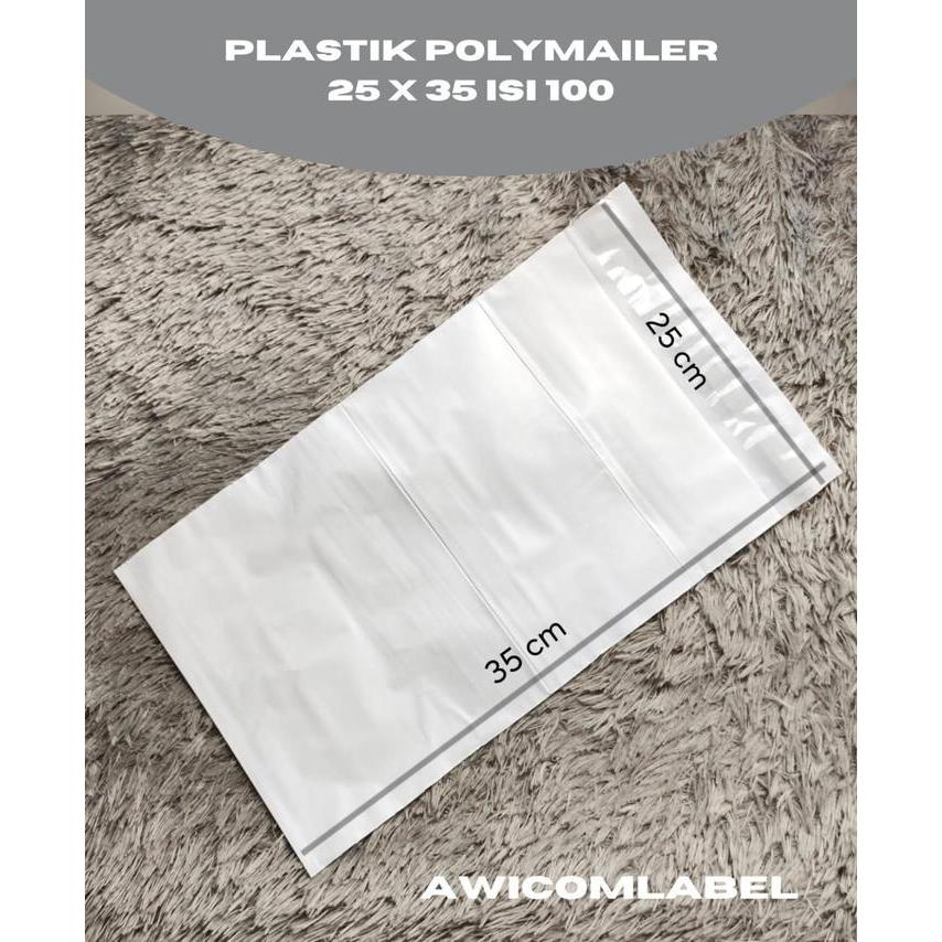 25X35 POLYMAILER PUTIH Plastik Packing ukuran 25 x 35 cm isi 100