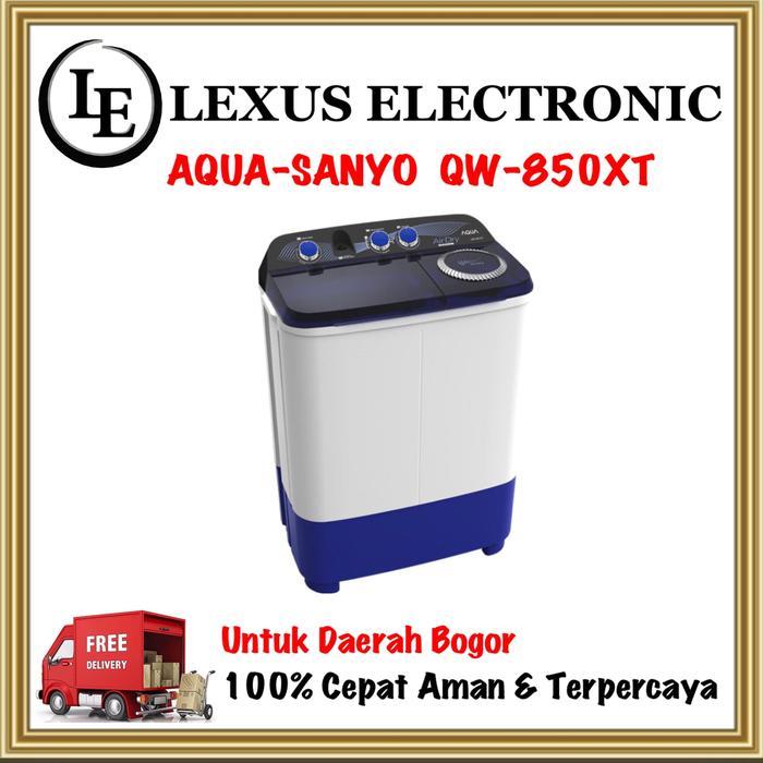 AQUA SANYO MESIN CUCI 8KG QW850XT QW850 MESIN CUCI 2 TABUNG 8KG