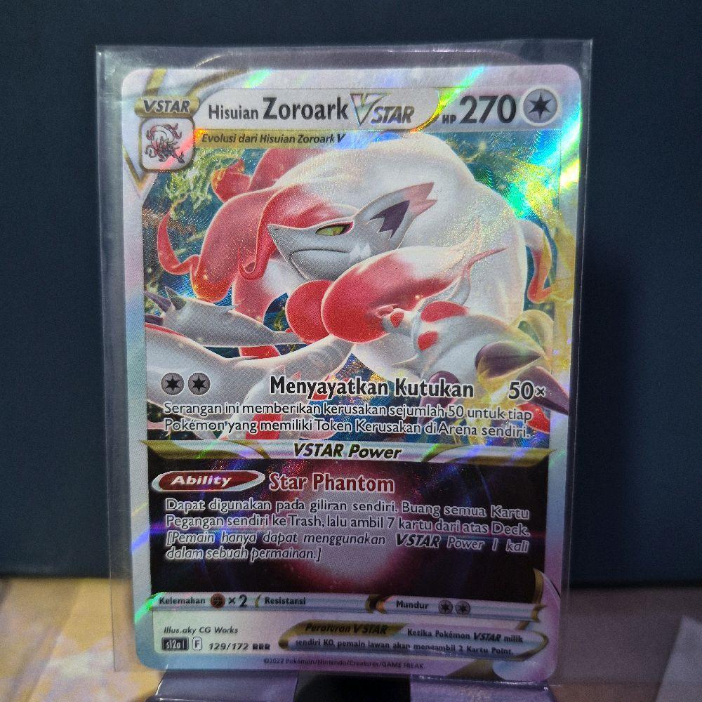 Hisuian Zoroark VStar RRR TCG Pokemon Game Kartu Koleksi Indonesia Card Trading Card Game
