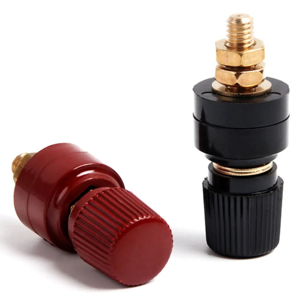 1 Pair Terminal Binding Post, 555 Type Brass Pillar Terminal Block M8 Thread Diameter Binding Post 2