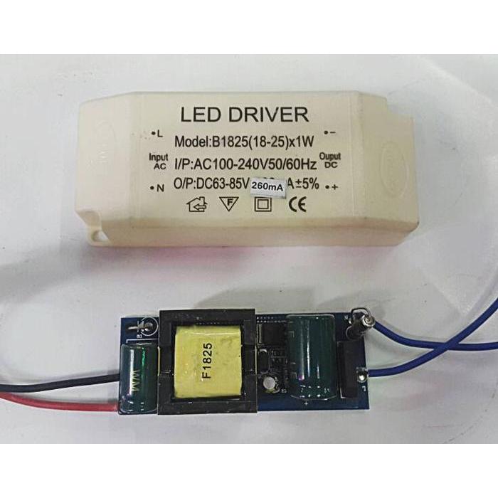 "New" LED Driver 18-25*1 Watt Casing Plastik